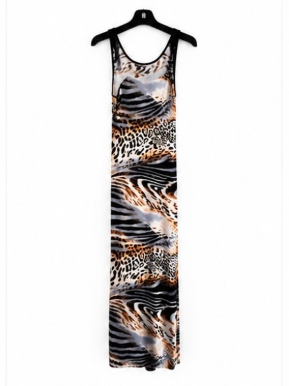 VENUS Animal Print Maxi Dress Zebra Leopard Bodycon Tank Dress Size XS